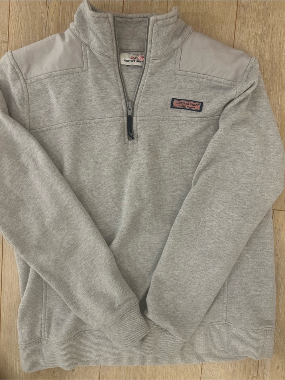 Vineyard Vines Women's Light Gray Half-Zip Pullover
